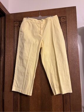 Briggs New York Yellow Polka Dot Elastic-Waist pants